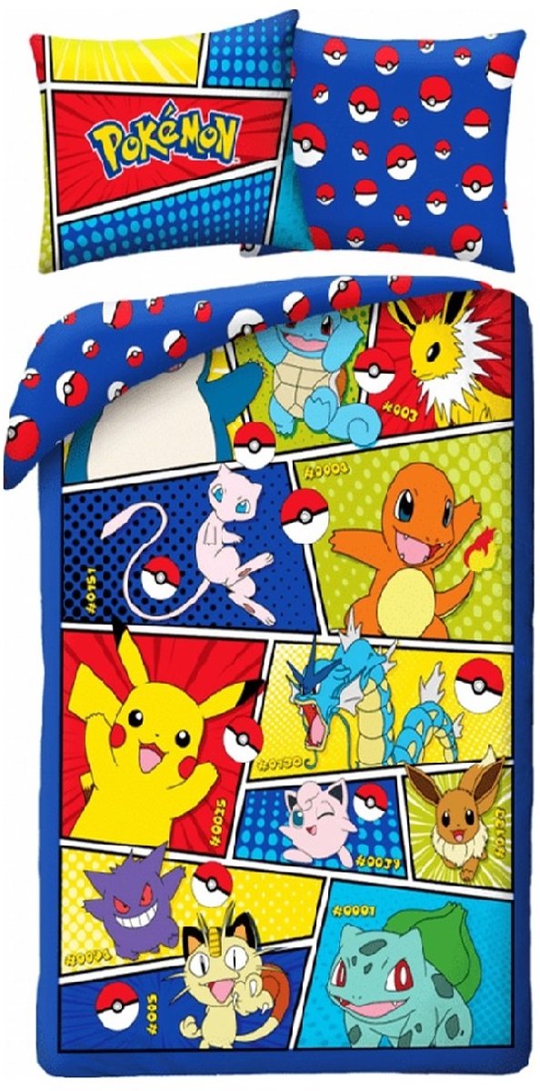 Copripiumino pokemon Pokémon urla 140 x 200 cm - 90 x 70 cm - cotone