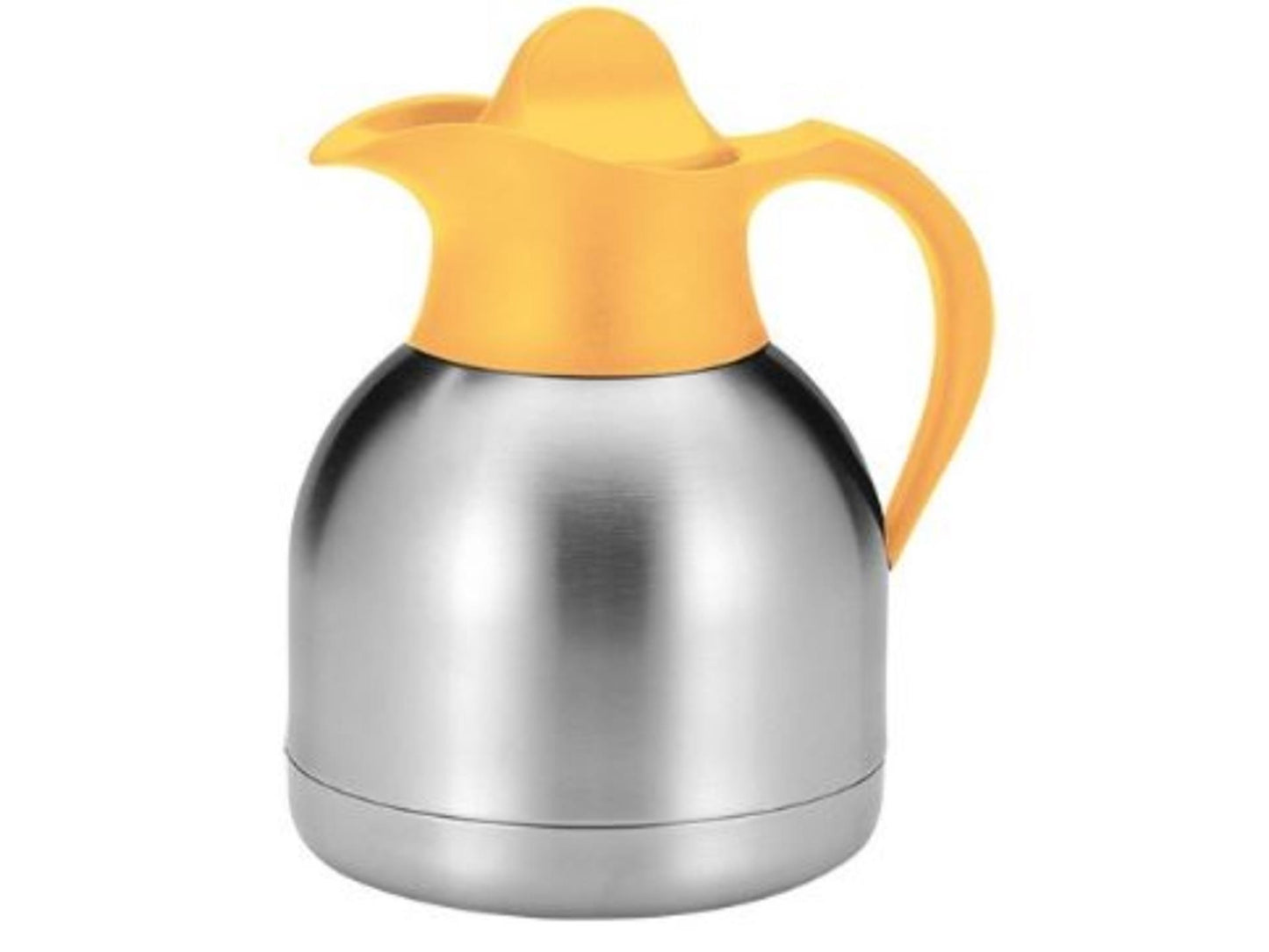 Cater-profi jarra isotérmica acero inoxidable con tapón de rosca amarillo 1l