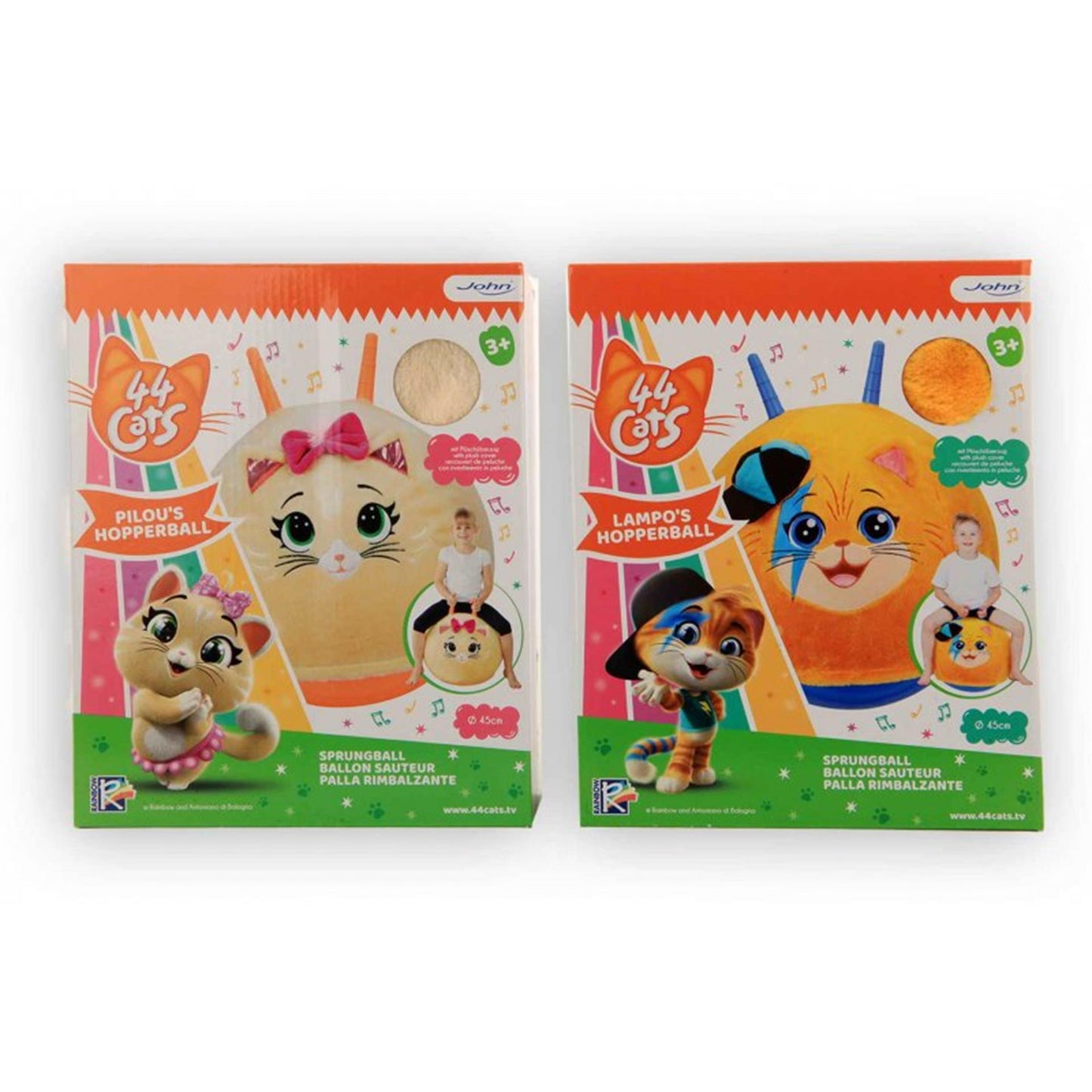 Pelota skippy 44 gatos ø45cm con funda de felpa