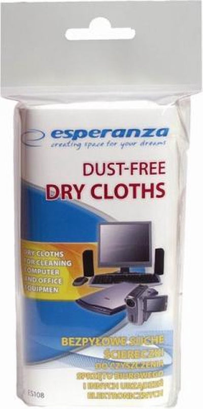 Esperanza droge microfiber microvezel schoonmaakdoekjes reinigingsdoekjes beeldscherm lens bril doekjes| 24 stuks | dust-free | antistatisch