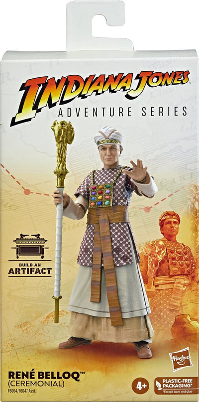 Hasbro indiana jones - rené belloq (ceremonial) (en busca del arca perdida) figura de acción de la serie de aventuras de 15 cm - multicolores