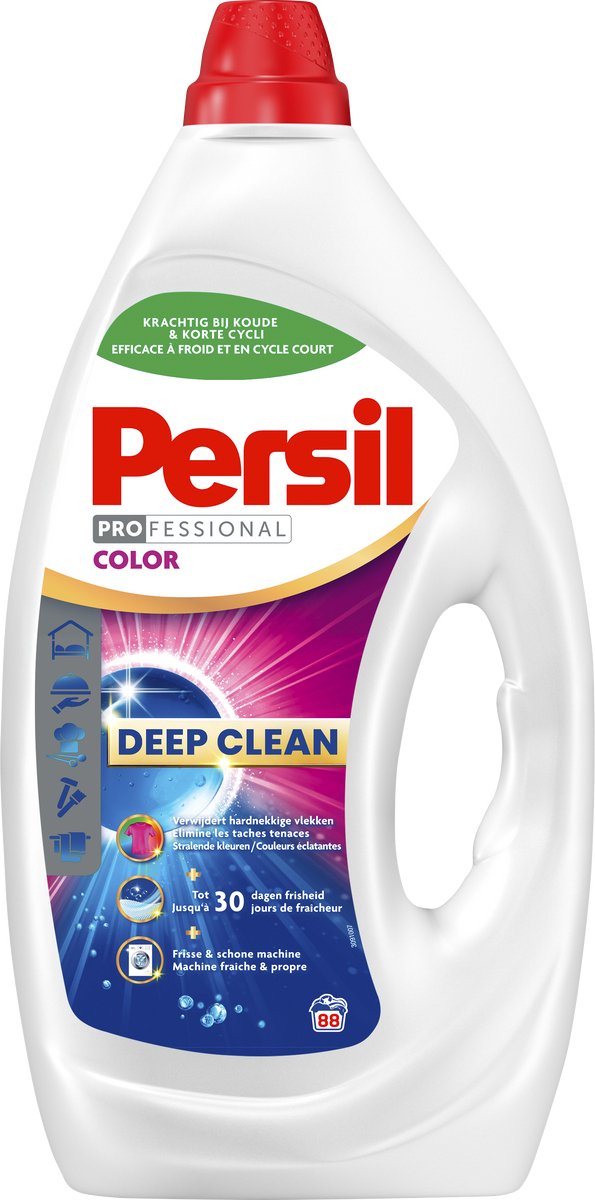 Persil professional gel color - vloeibaar wasmiddel - alle kleuren was - 88 wasbeurten - grootverpakking