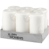 Velas de empresa Creativ, h: 100 mm, d 50 mm, blanco, 6 piezas 1 caja
