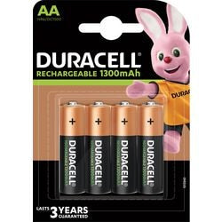 Pilas AA recargables duracell 1300 mah 4 piezas