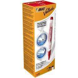 Whiteboard marker velleda pocket liquid bic red