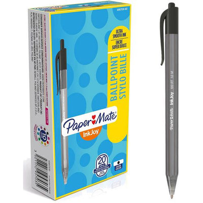 Penna a sfera inkjoy 100rt papermate s0957030 media nera con pulsante