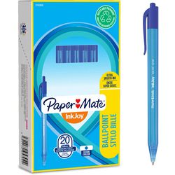 Bolígrafo inkjoy 100rt papermate s0957040 pulsador medio azul