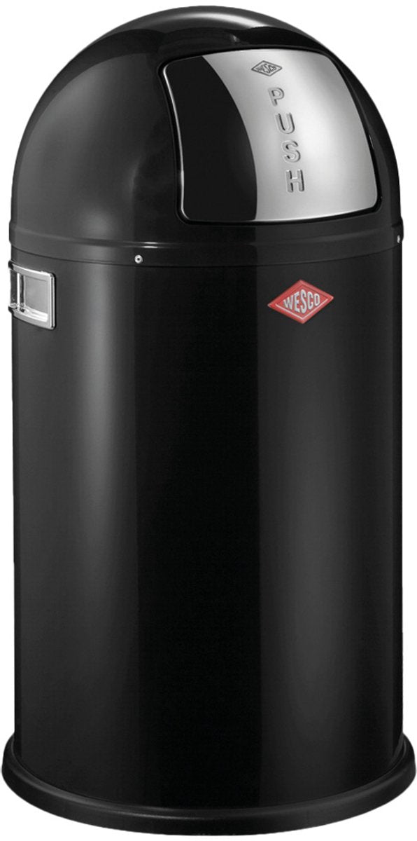 Papelera Wesco Pushboy Junior | 22 litros | metal - negro | cubo de basura - hecho en alemania