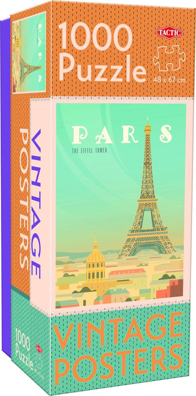 Parigi vintage tattica – puzzle – 1000 pezzi – metropoli romantica in stile retrò – design elegante e rilassante – alta qualità scandinava