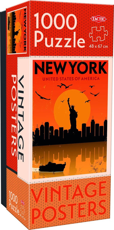 Tactic Vintage New York – Puzzle – 1000 pezzi – Metropoli iconica in stile retrò – Design elegante e rilassante – Alta qualità scandinava