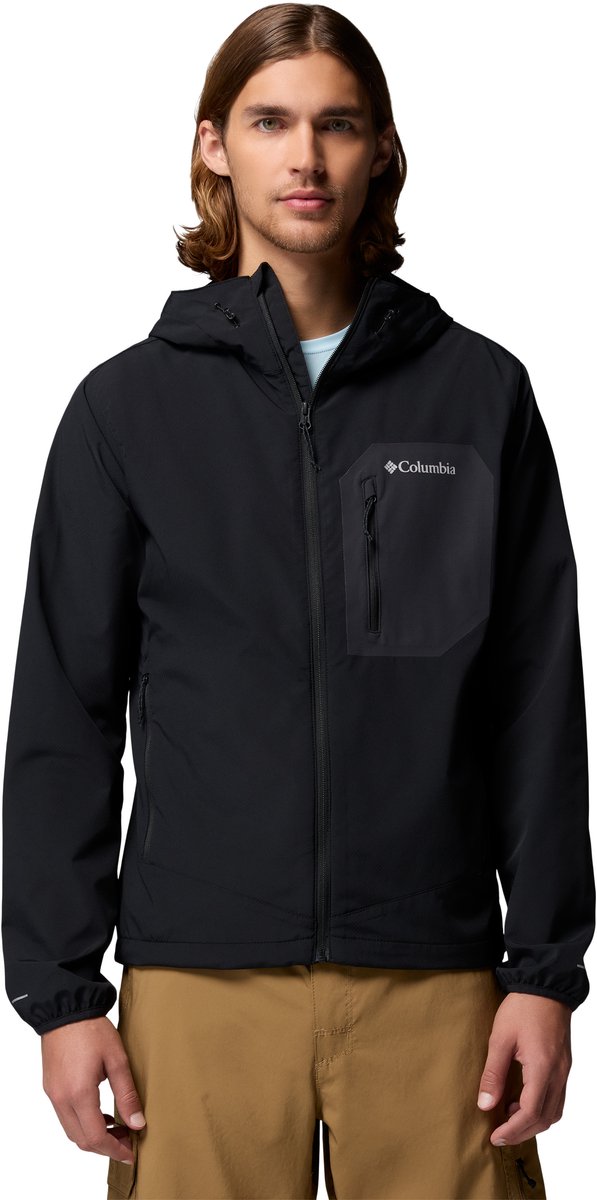 Giacca outdoor softshell con cappuccio Columbia tall Heights™ iii da uomo - nera