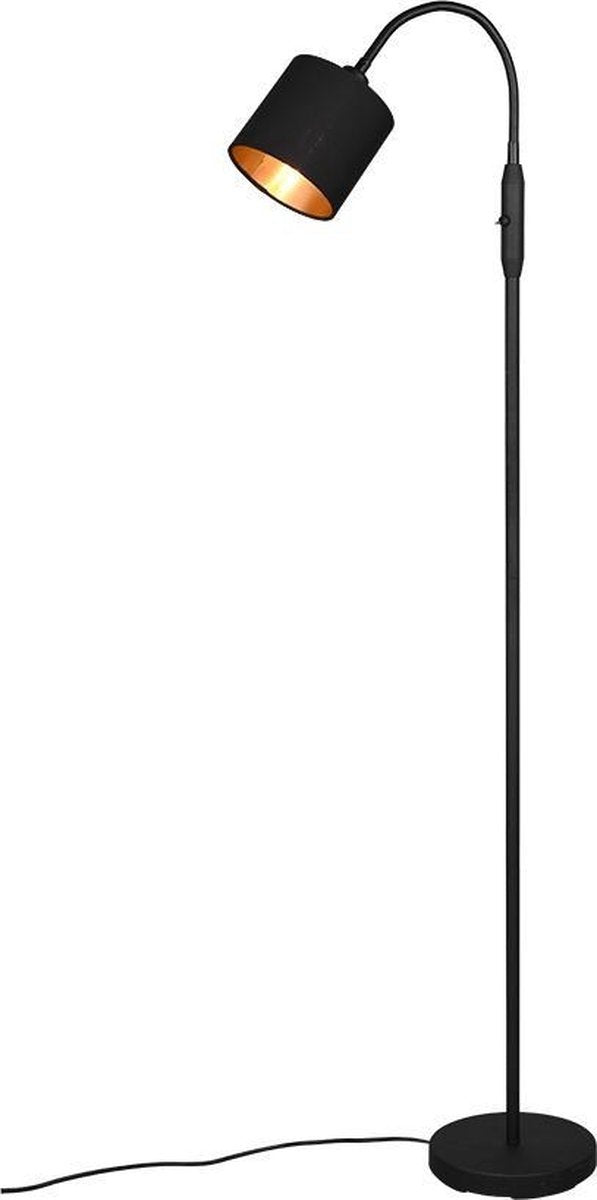 Rl live your light reality tommy - vloerlamp - zwart mat - excl. 1x e14 4 w - bewegingssensor