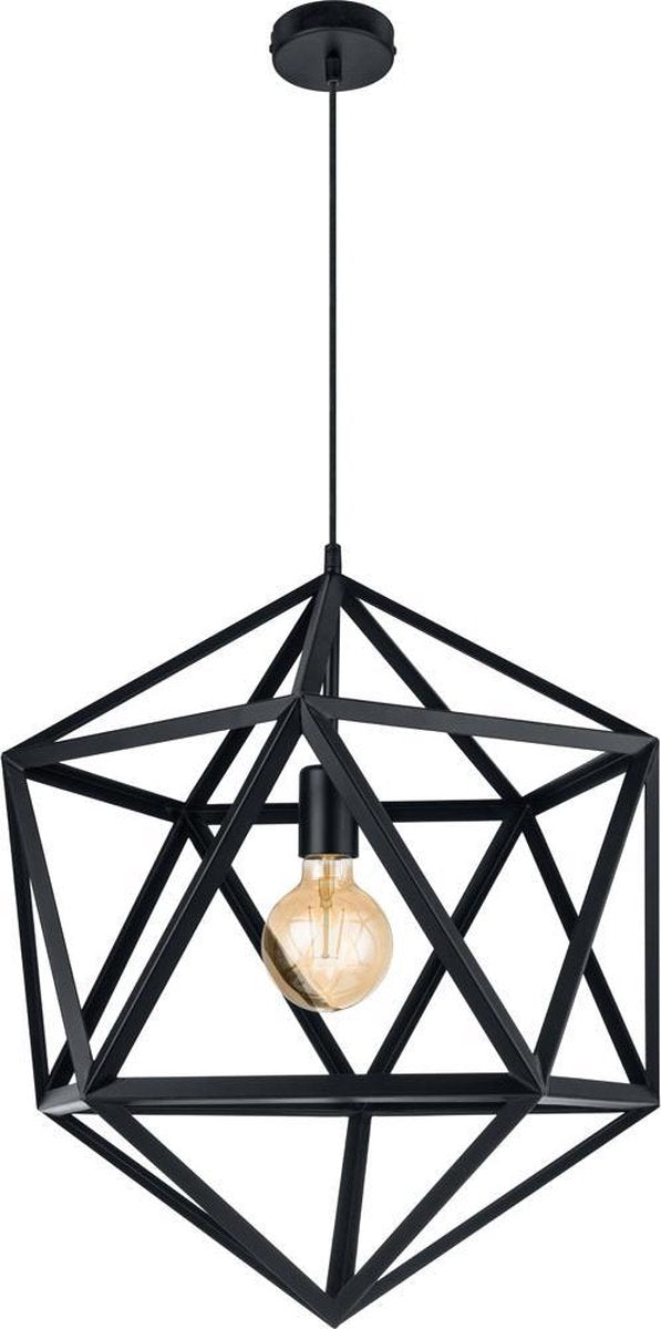 Eglo embleton hanglamp - e27 - ø 46 cm - staal - zwart