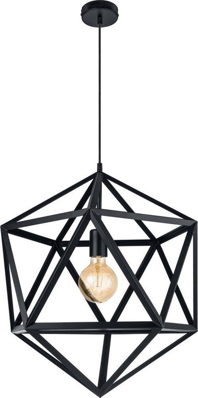 Lámpara colgante Eglo emblemamont - e27 - ø 46 cm - acero - negro
