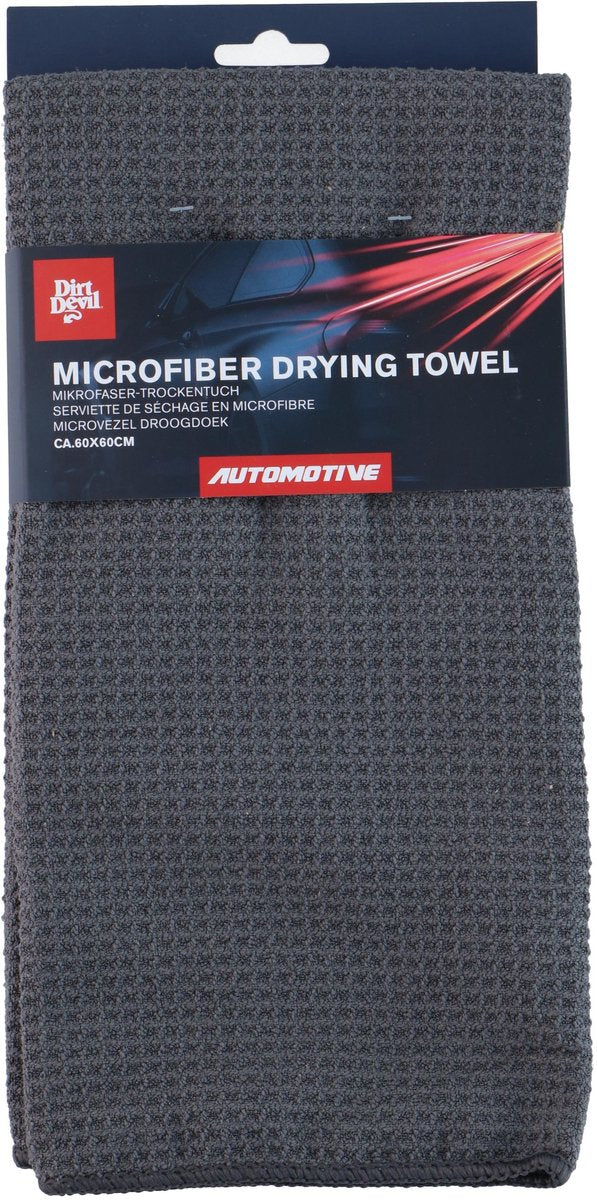 Dirt devil - microvezel droogdoek - auto - 60x60cm - grijs
