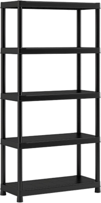 Scaffale in plastica Keter - scaffale portaoggetti - 90x40x182 cm - nero