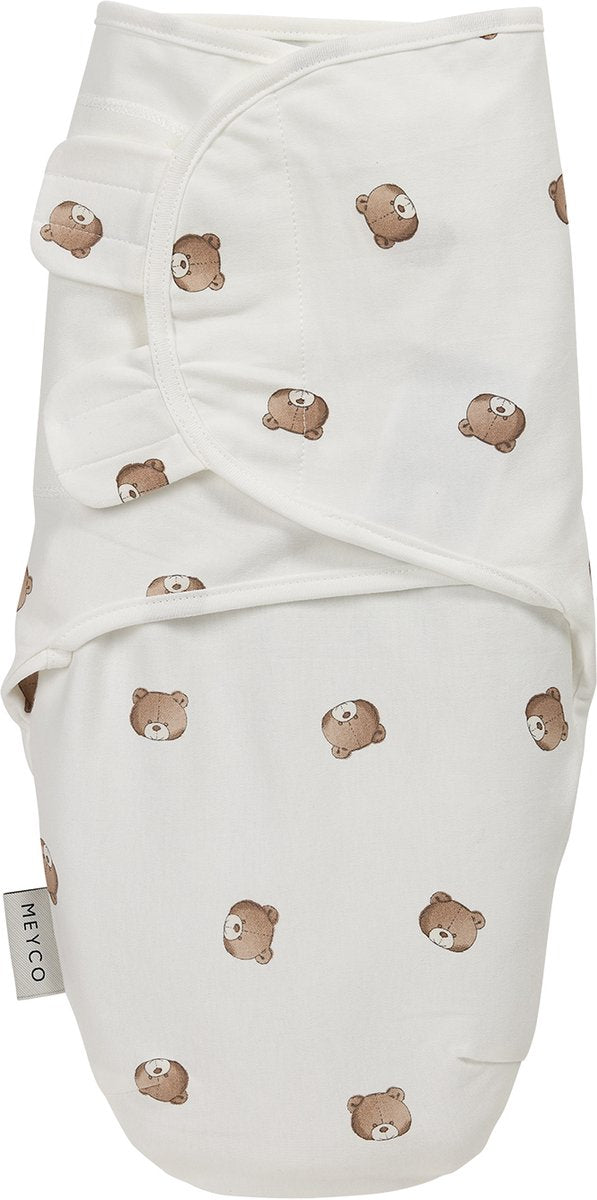 Meyco baby bear swaddle inbakerdoek - multicolour - 0-3 maanden - 1.0 tog