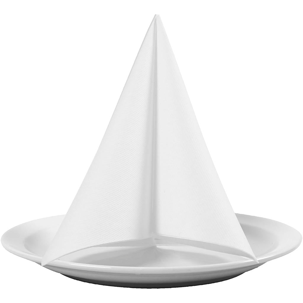 Creativ company napkins, size 40x40 cm, 60 gr, white, 20 pieces 1 box