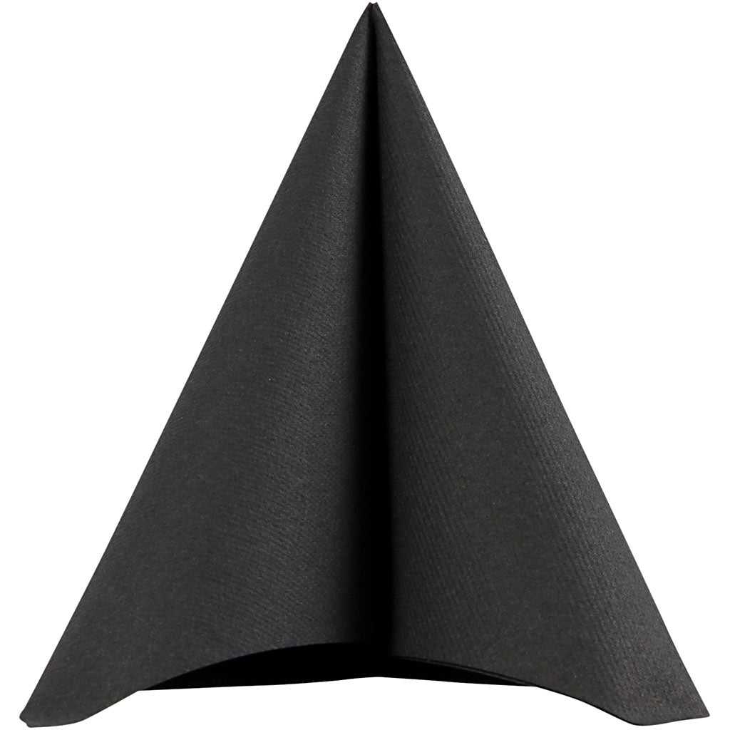 Servilletas Creativ Company, medidas 40x40 cm, 60 gr, negro, 20 piezas 1 caja