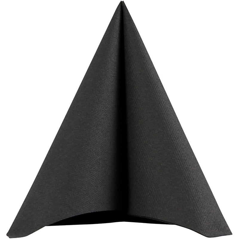 Servilletas Creativ Company, medidas 40x40 cm, 60 gr, negro, 20 piezas 1 caja