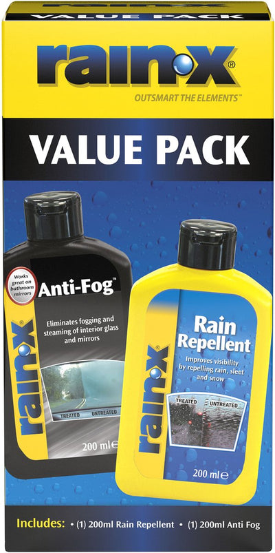 Paquete económico antivaho anti-lluvia Rain-x - 2x200 ml - revestimiento repelente a la lluvia = tecnología hidrofóbica