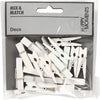 Mini molletta Creativ company, misura 35x7 mm, spessore 9 mm, bianco, 20 pezzi 1 scatola