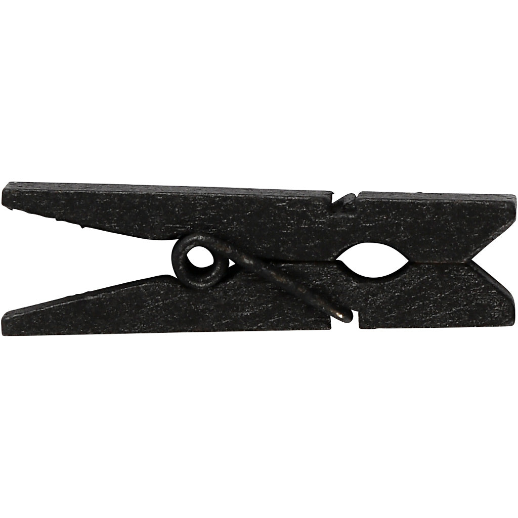 Mini molletta Creativ company, misura 35x7 mm, spessore 9 mm, nera, 20 pezzi 1 scatola