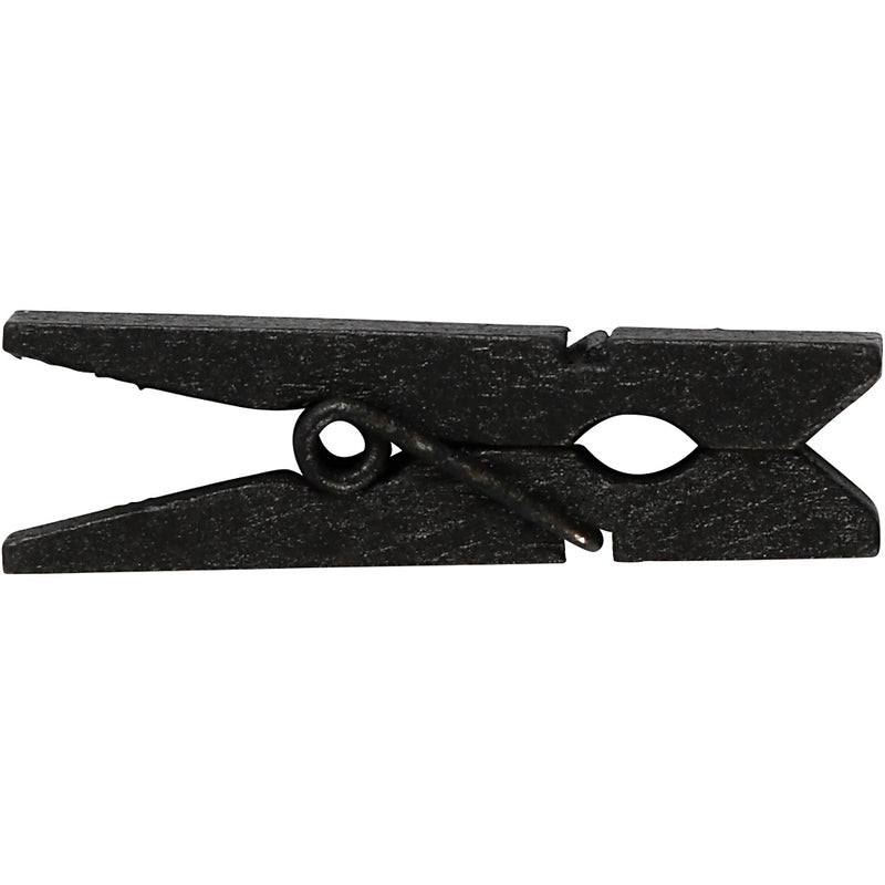 Mini molletta Creativ company, misura 35x7 mm, spessore 9 mm, nera, 20 pezzi 1 scatola