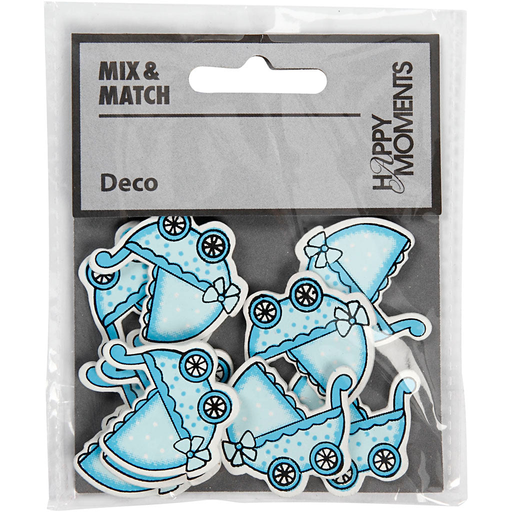 Creativ company stroller, size 34x31 mm, thickness 1.7 mm, light blue, 10 pieces 1 box