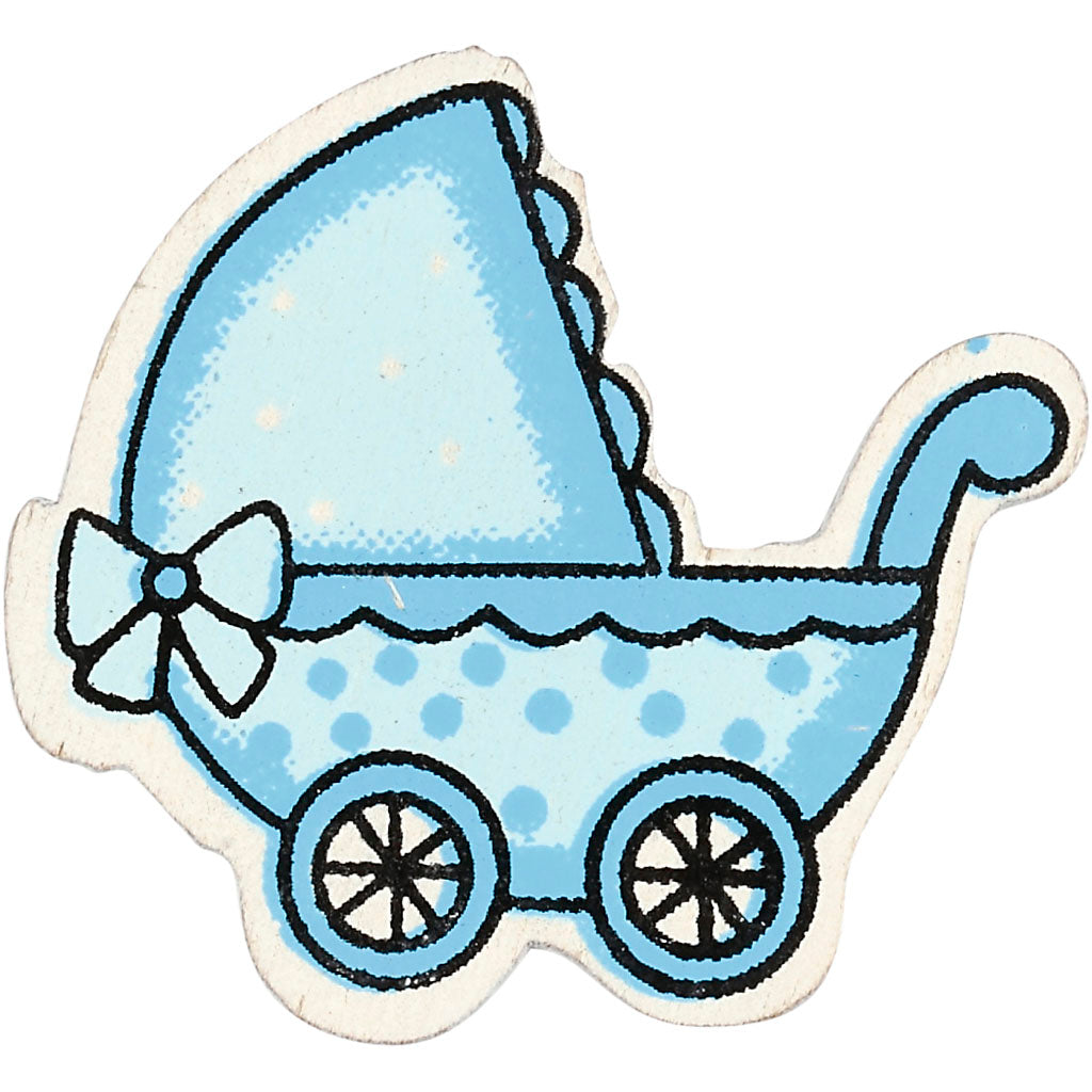 Creativ company stroller, size 34x31 mm, thickness 1.7 mm, light blue, 10 pieces 1 box