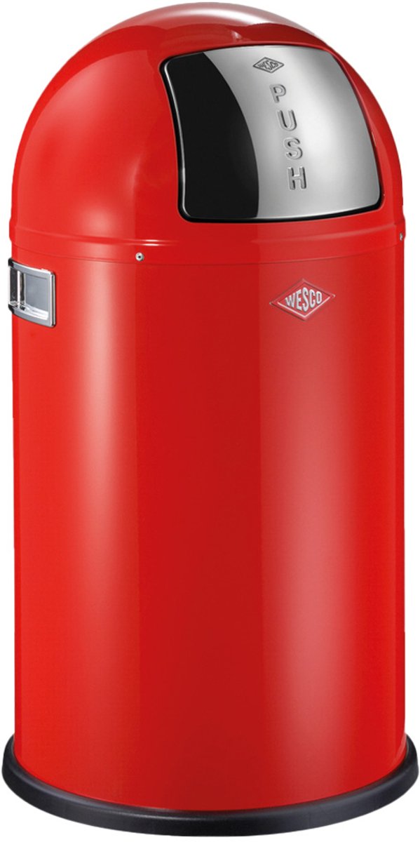 Wesco Pushboy Junior Pattumiera | 22 litri | metallo - rosso | bidone della spazzatura - prodotto in Germania