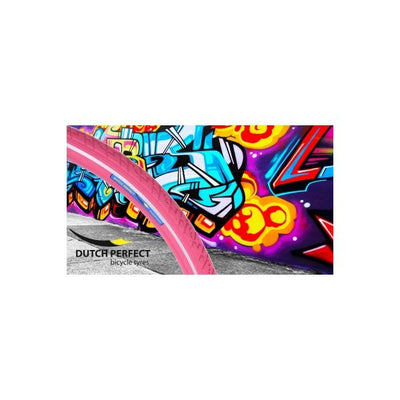 Holandés perfecto neumático exterior holandés Perfecto 28 x 2.00 50-622 Anti-lok rosa con reflejo
