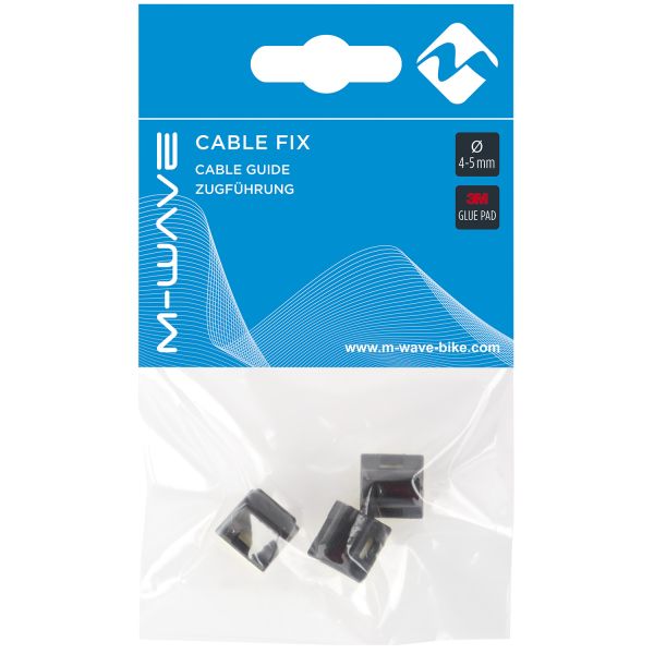 Mensor de cable M-Wave 4-5 mm negro (3 piezas)
