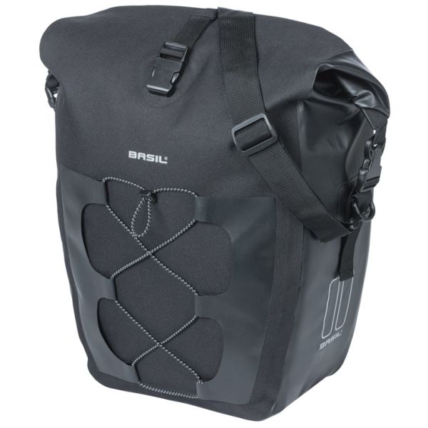 Basil borsa singola navigatore waterproof l mik 25-31l 14 x 26 x 42 cm - nero