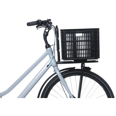 Basil fietskrat l gerecycled kunststof mik 40 liter - zwart
