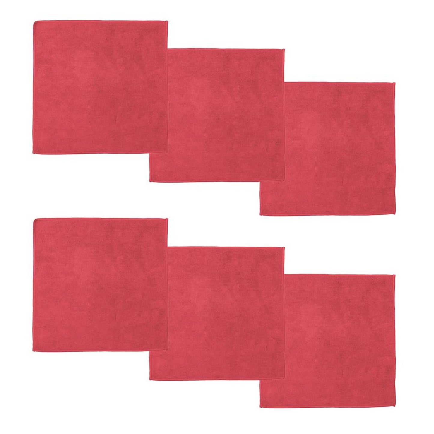 Ddddd panno in microfibra 30x30 rosso 6 pz.