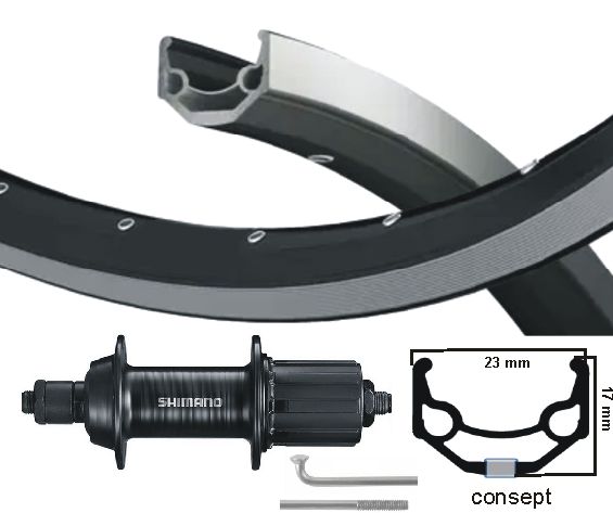 achterwiel Ryde ZAC19 28 inch Kettler naaf 8 9 10 SP