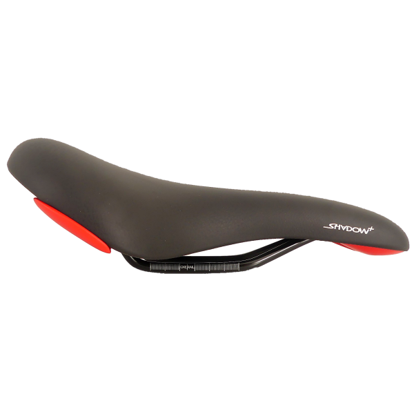 Sella bicicletta Selleroyal selle royal shadow+ - uomo atletico - nera (con dettagli rossi) - confezione da officina