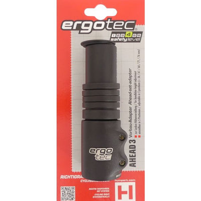 STEM extensor Ergotec por delante 3 - 1-1 8 AL6061 T6 - Sandblastado de arena negra