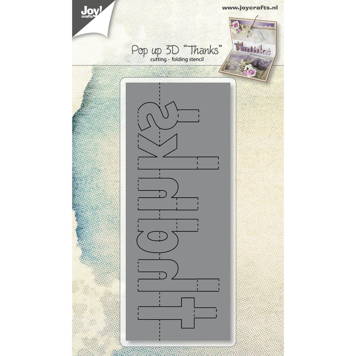 Joy!crafts • stencil da taglio pop up 3d grazie
