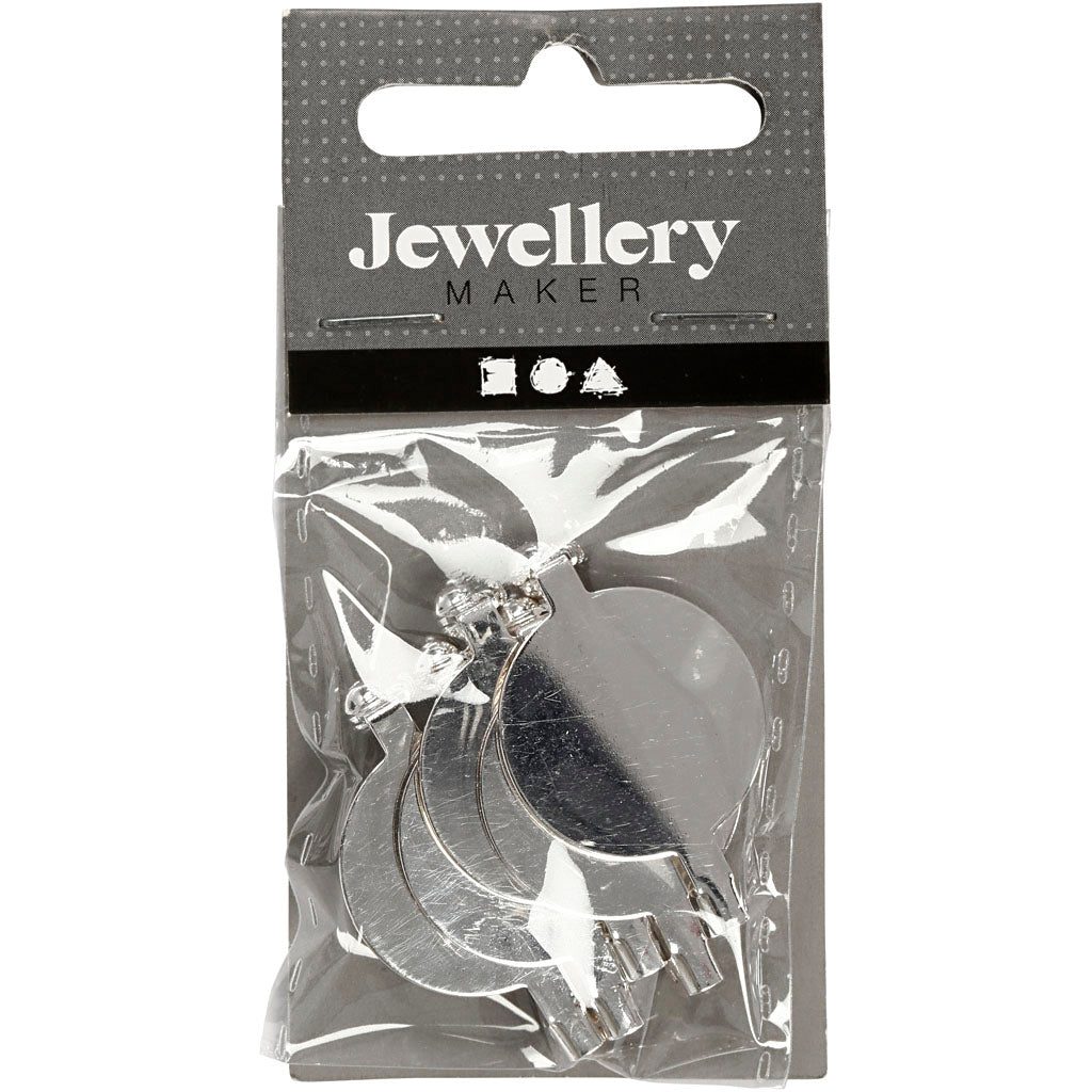 Creativ Company Brochepeld Silverated 20 mm, 10st.