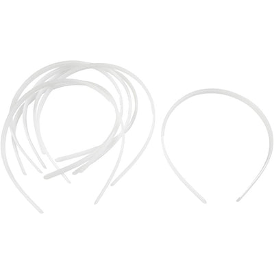 Bandas para el cabello de Creativ Company, B: 8 mm, blanco, 20 piezas 1 caja