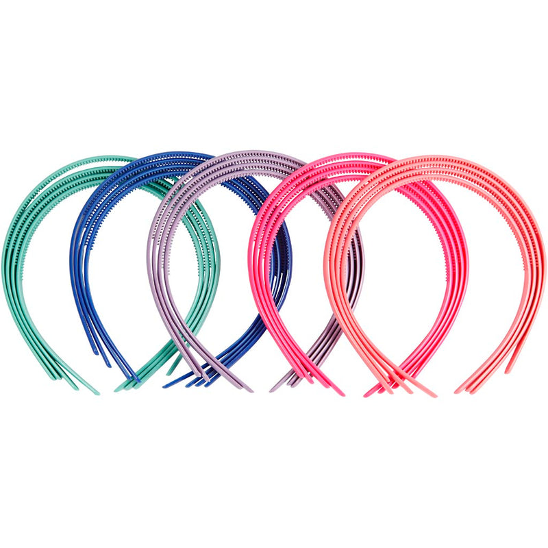 Fasce per capelli Creative Company, larghezza: 8 mm, vari colori, 20 pezzi 1 scatola