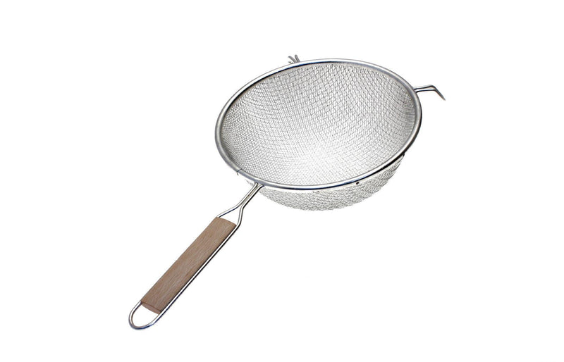 Tamiz metaltex con mango de madera 16cm