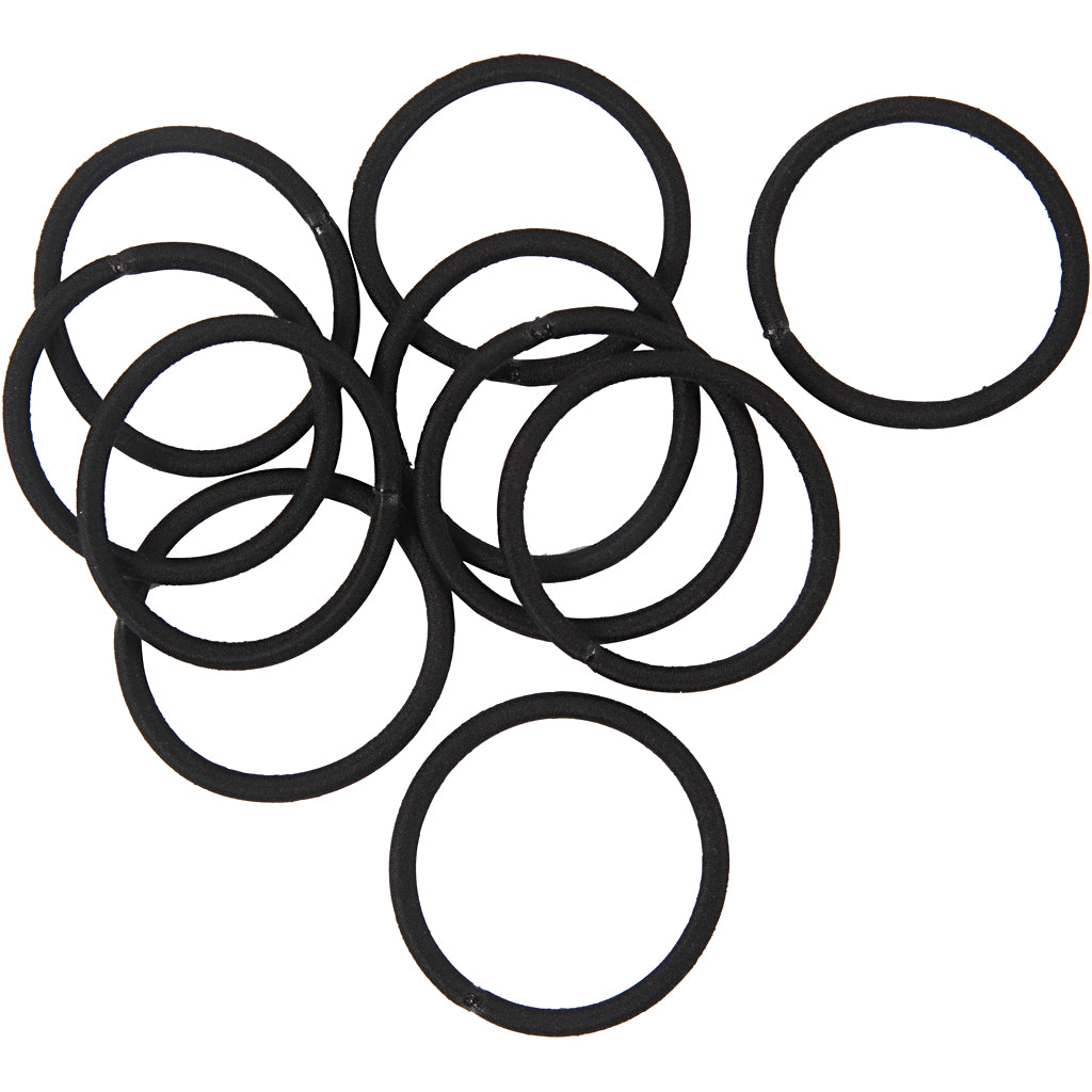 Elastico per capelli Creativ Company, d 45 mm, nero, 10 pezzi 1 scatola
