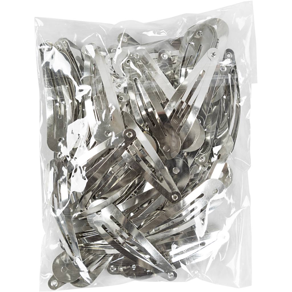 Creativ company hairpin, l: 45 mm, w: 14 mm, silver plated, 100 pieces 1 box