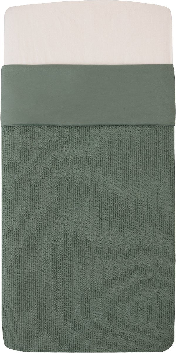 Witlof coperta per lettino per bambini Tuck-Inn Forest Green Waves 60 x 120 cm