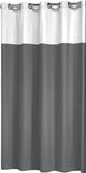 Sealskin double douchegordijn 180x200 cm - polyester katoen - grijs