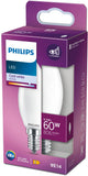 Lampada LED Philips - lampada a candela con attacco E14 - luce bianca fredda: 4000k - 60w - vetro smerigliato