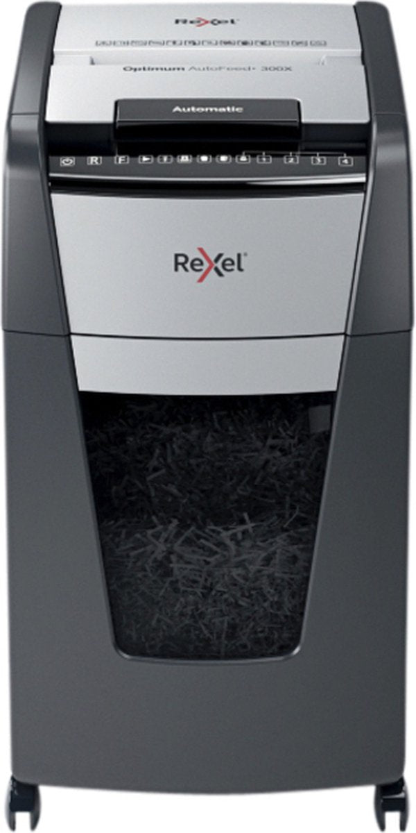 Destructora de papel rexel autofeed +300x p4 gris